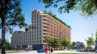 Viviendas urbanas modulares de alta tecnología y bajo costo  Toronto, Canadá  CREE Buildings, Partisans Architects y Well Grounded Real Estate