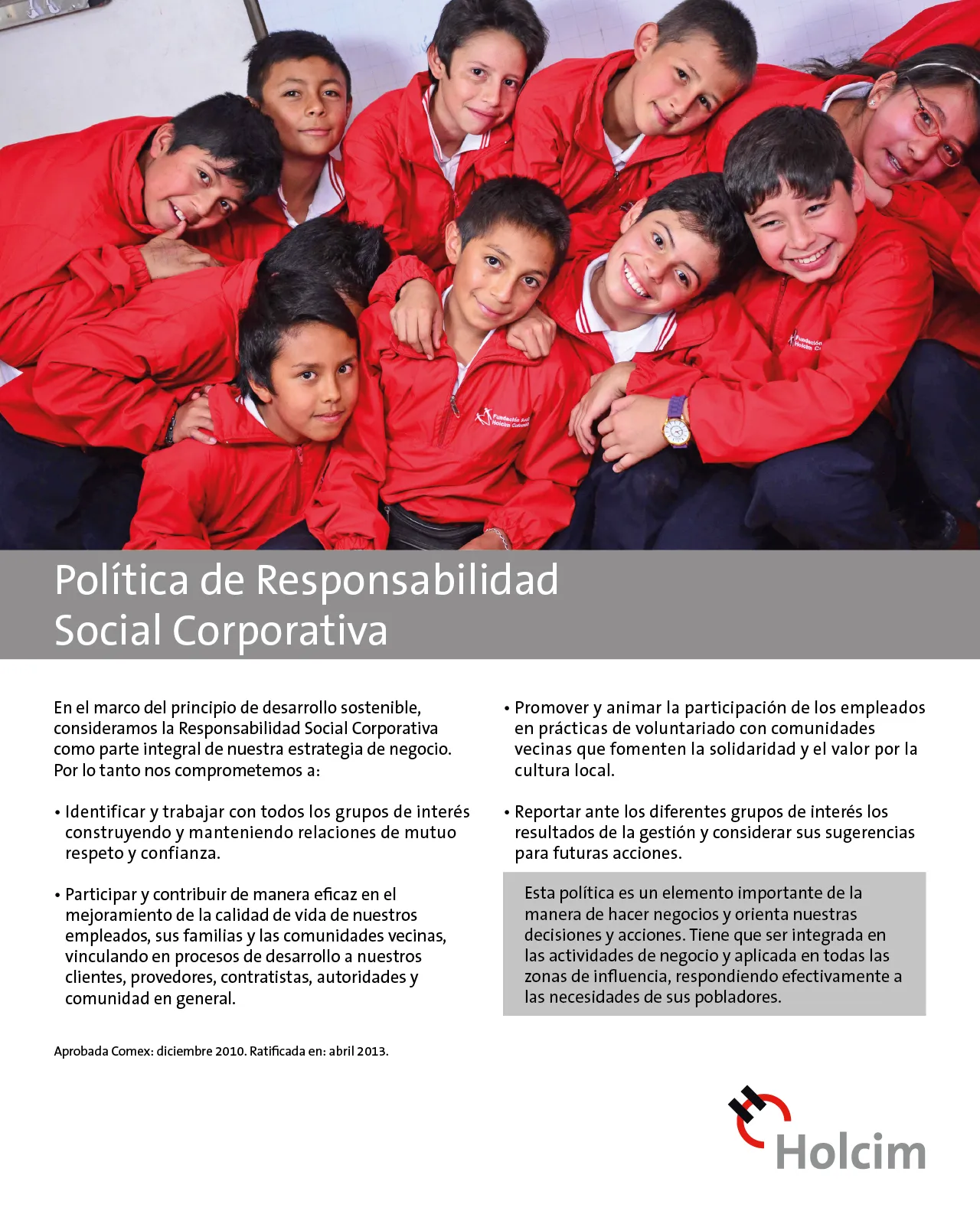 Política de Responsabilidad Social Corporativa