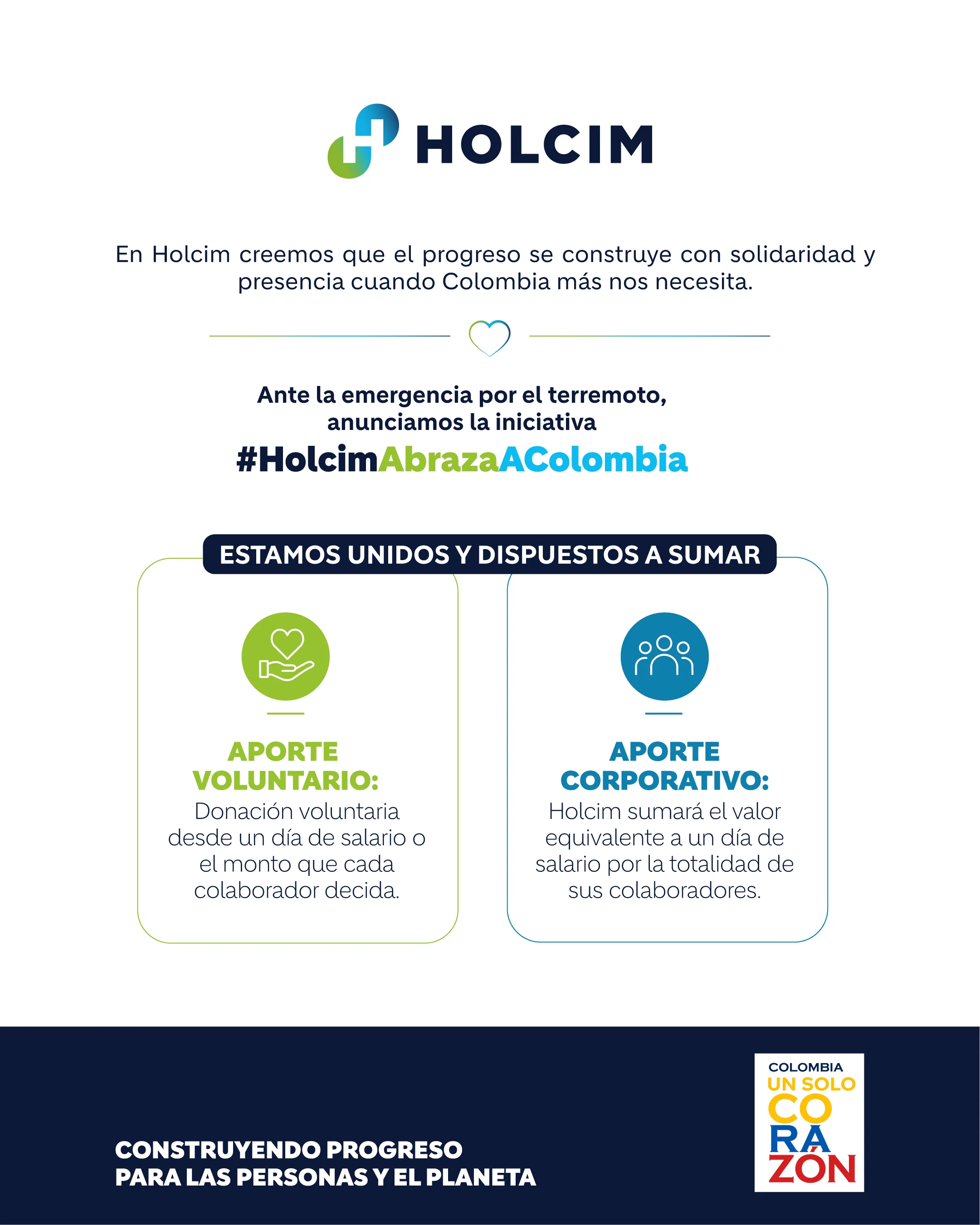 Holcim abraza a Colombia